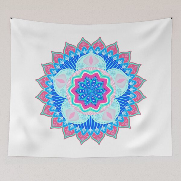 Item preview, Mandala blue pink designed and sold by CreaTwinkles.