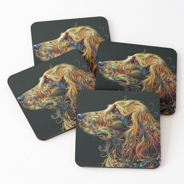 Item preview, Floral Irish Setter designed and sold by OccultDreams.