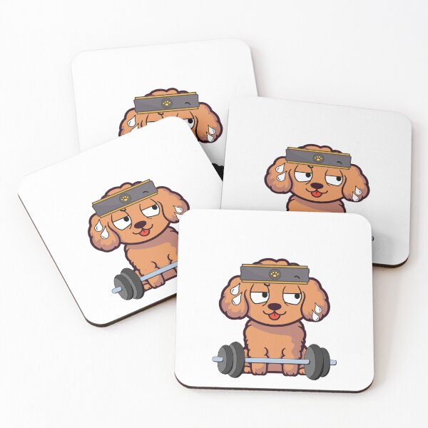 Item preview, Funny Brown dog is exercising designed and sold by Pet Station.