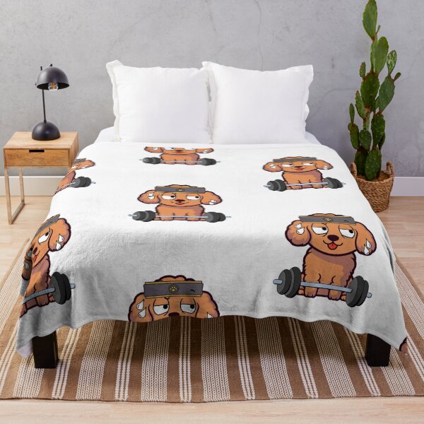 Item preview, Funny Brown dog is exercising designed and sold by Pet Station.