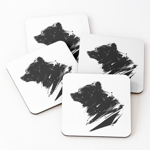 Item preview, Silhouette black and white bear // Aesthetic bear // bear Portrait // yin yang designed and sold by SMARTKIT  DESIGNAGENCY.