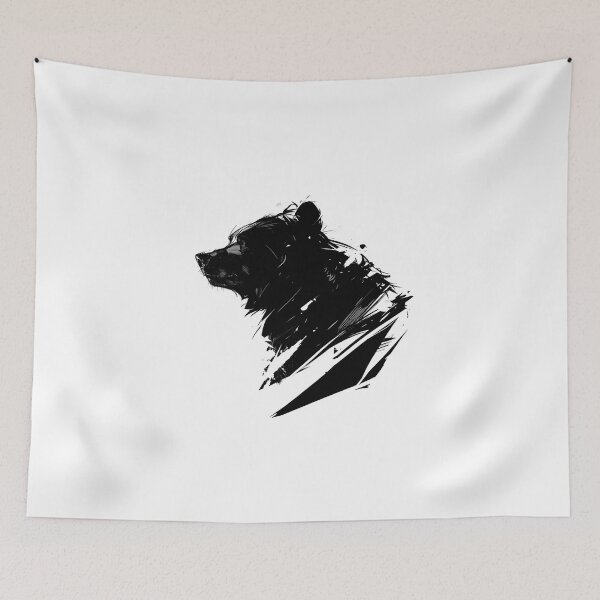 Item preview, Silhouette black and white bear // Aesthetic bear // bear Portrait // yin yang designed and sold by SMARTKIT  DESIGNAGENCY.