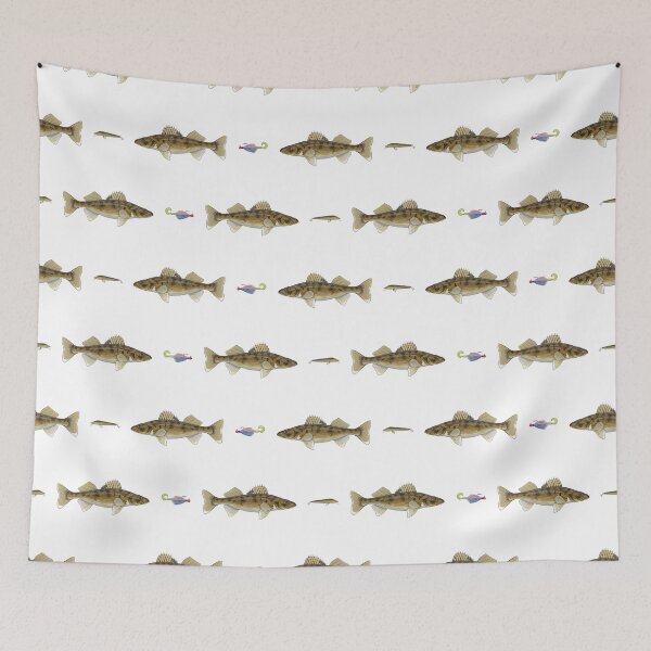 Item preview, Walleye & Lures Pattern designed and sold by Marathon-Rana.