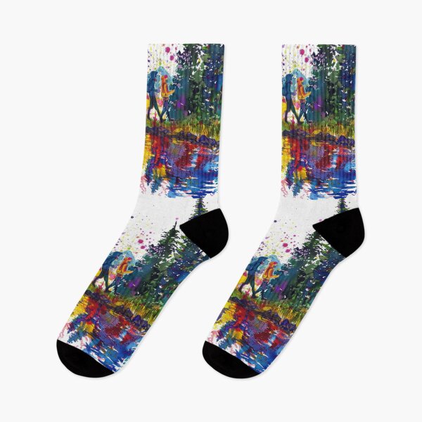 Item preview, Campers kicking splashes colour exploring Active Outdoors Inspired Art designed and sold by CDC40.