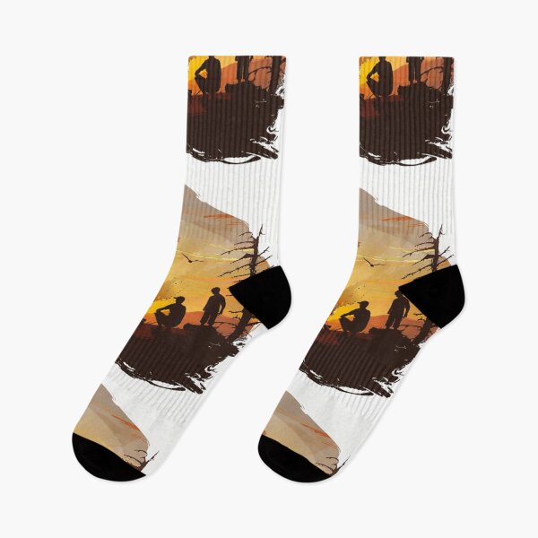 Item preview, Campers sunset gradient backdrop around campfire Active Outdoors Inspired Art designed and sold by CDC40.
