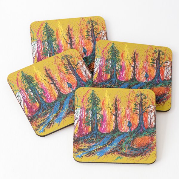 Item preview, Journey Through Vibrant Forest Hardcover Journal designed and sold by ArtComixHaven.