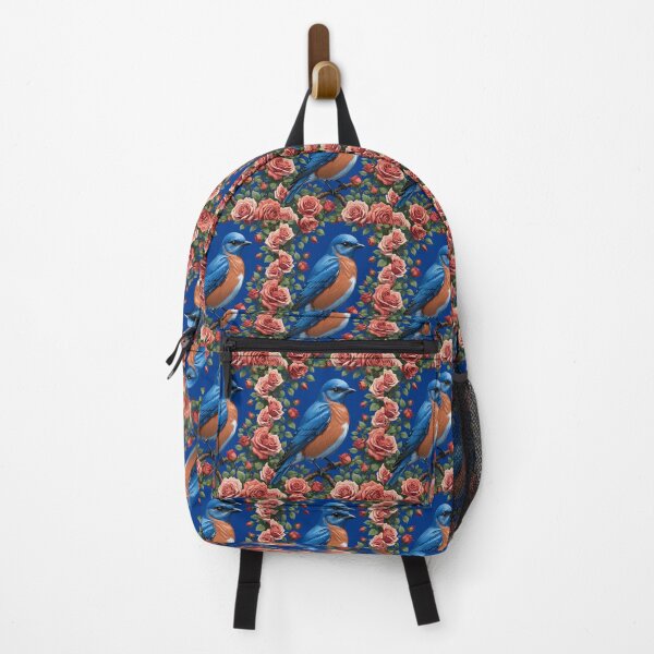 Item preview, An Eastern Bluebird Surrounded By New York Roses 1 designed and sold by taiche.