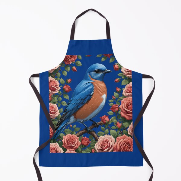 Item preview, An Eastern Bluebird Surrounded By New York Roses 1 designed and sold by taiche.