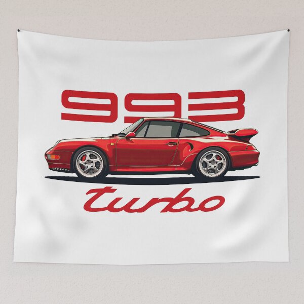 Item preview, Porsche 993 Turbo illustration designed and sold by blackdogshop.