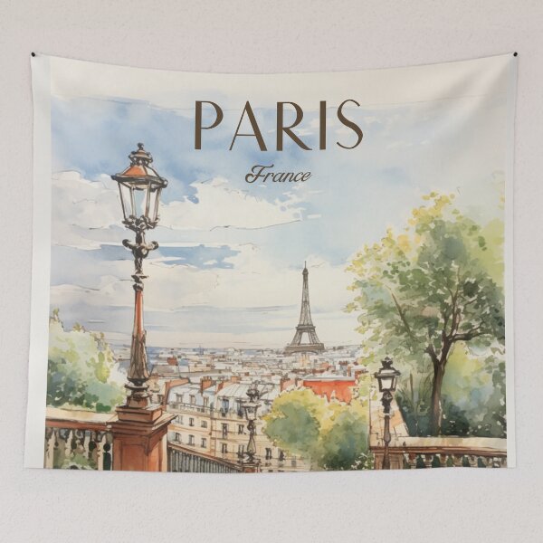 Item preview, Paris, France travel wall art print designed and sold by vintagetrips.