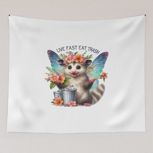Item preview, Fairy Possum Live Fast Eat Trash designed and sold by vectcd.