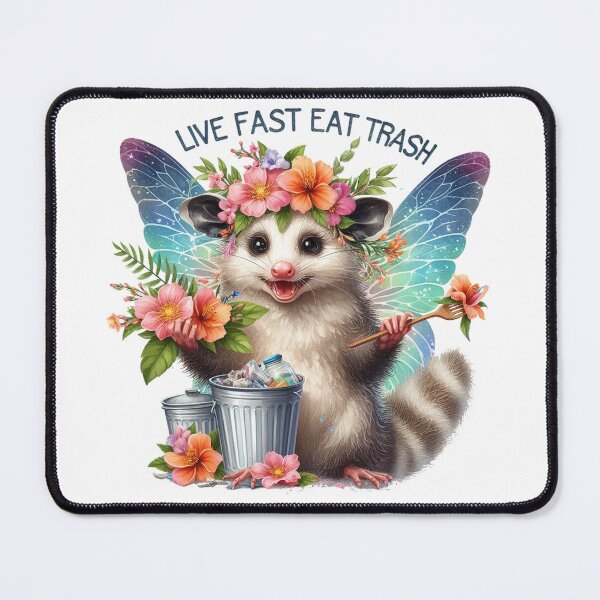 Item preview, Fairy Possum Live Fast Eat Trash designed and sold by vectcd.