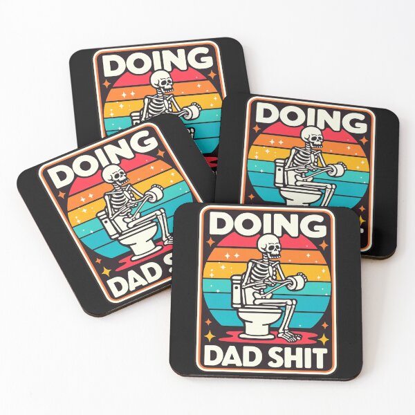 Item preview, Doing Dad Shit Skeleton Toilet - Funny Fatherhood Humor designed and sold by Kuki-shop.