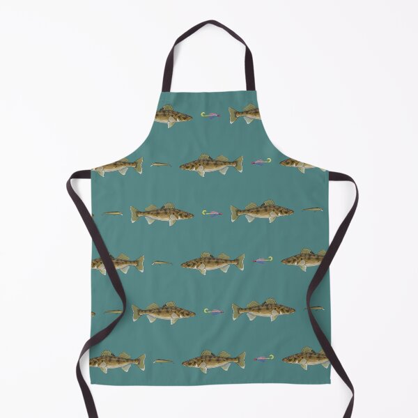 Item preview, Walleye & Lures Pattern (Blue Background) designed and sold by Marathon-Rana.