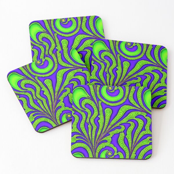 Item preview, Neon Fractal Green - Seamless Pattern designed and sold by Chubuter.