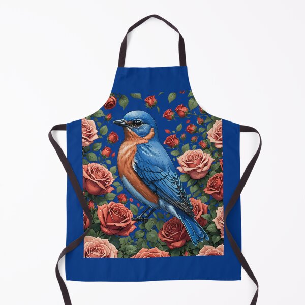 Item preview, An Eastern Bluebird Surrounded By New York Roses 2 designed and sold by taiche.
