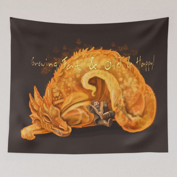 Item preview, Growing old and fat and happy Painting 1 of 2 designed and sold by AK-Hevonen.
