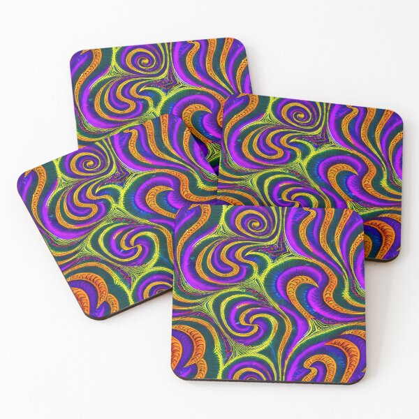 Item preview, Neon Fractals - Seamless Pattern designed and sold by Chubuter.