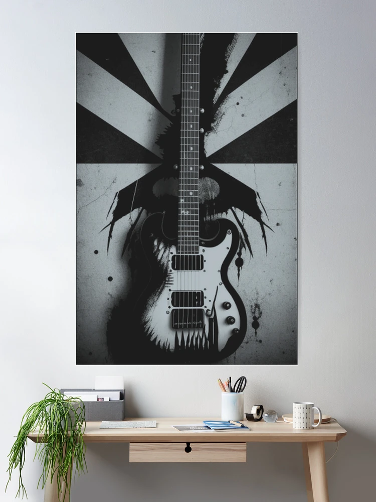Grunge Guitar Graffiti Music Rock Art