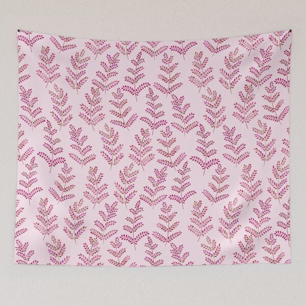 Item preview, Soft Pink Feather Ferns – watercolor whimsical ferns designed and sold by Rebecca Hunter.