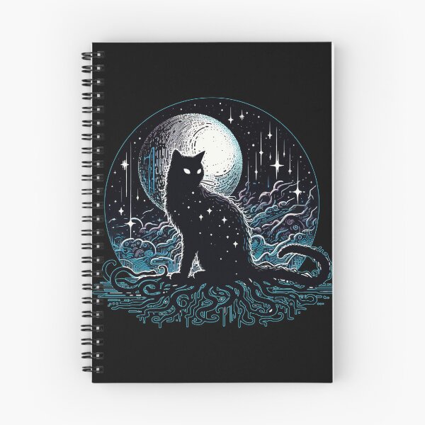 Item preview, Galaxy Cosmic Black Cat in Stars Pattern designed and sold by TomFrontierArt.