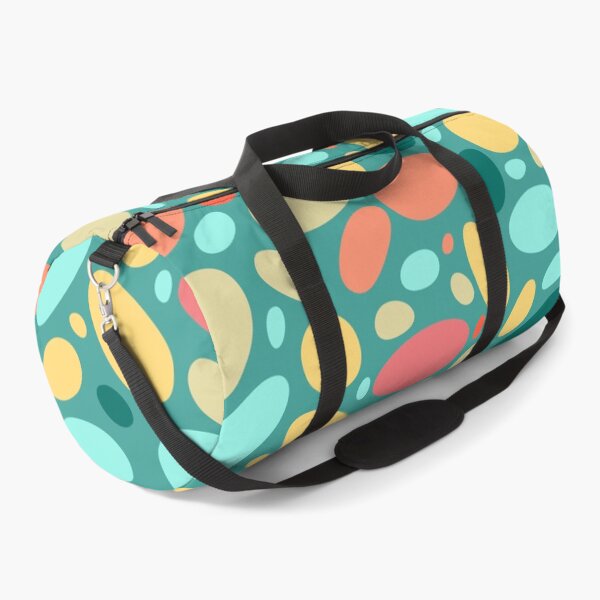 Item preview, Colorful Bean Pebbles on Green Abstract Pattern  designed and sold by patternsoup.