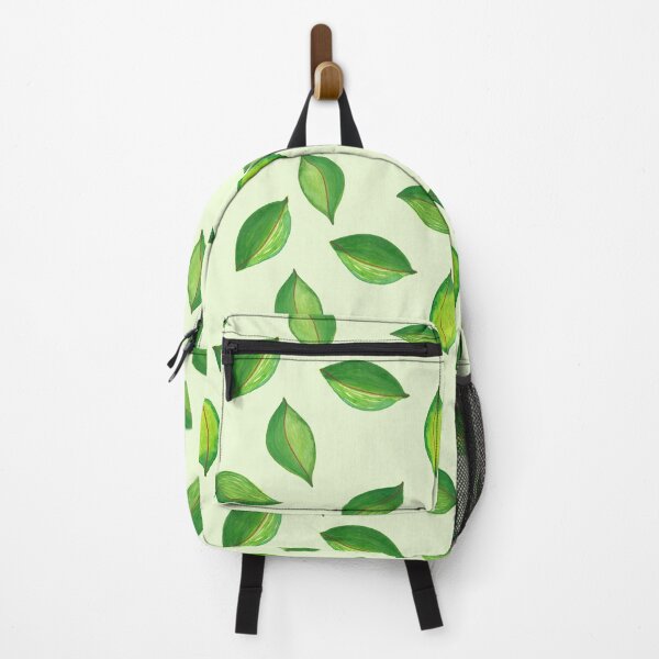 Item preview, Green Happy Leaves - watercolor pencil whimsical leaves designed and sold by Rebecca Hunter.