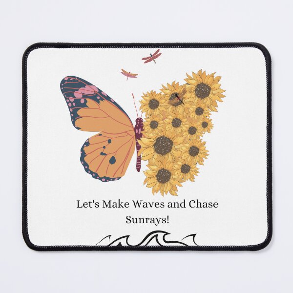 Item preview, Let's Make Waves and Chase Sunrays! Butterfly Graphic T-Shirt designed and sold by AllyPrimeArt.