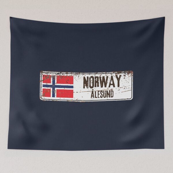 Item preview, Ålesund Norway Flag – Art Nouveau Town & Fjord designed and sold by jeshands.