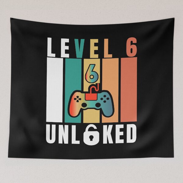 Item preview, Kids Level 6 Unlocked Funny Video Gamer 6th Birthday Gift designed and sold by Blok45.