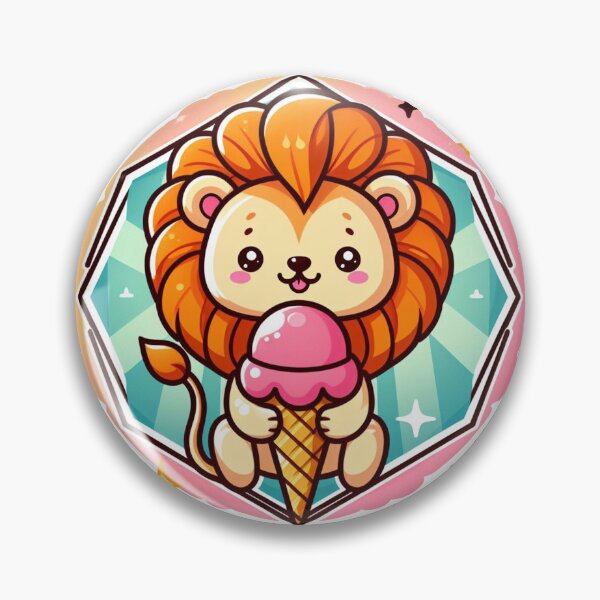Item preview, Cute lion eating an ice-cream designed and sold by Silbays.