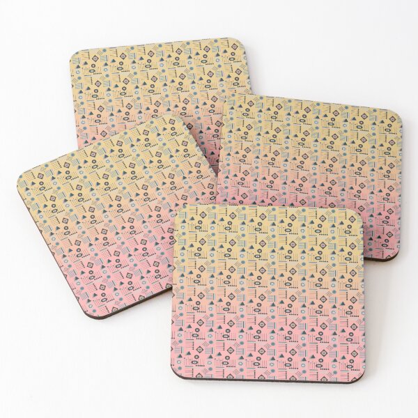 Item preview, Abstract Geometric Pattern on the Yellow and Pink Gradient Background designed and sold by IraNiva.