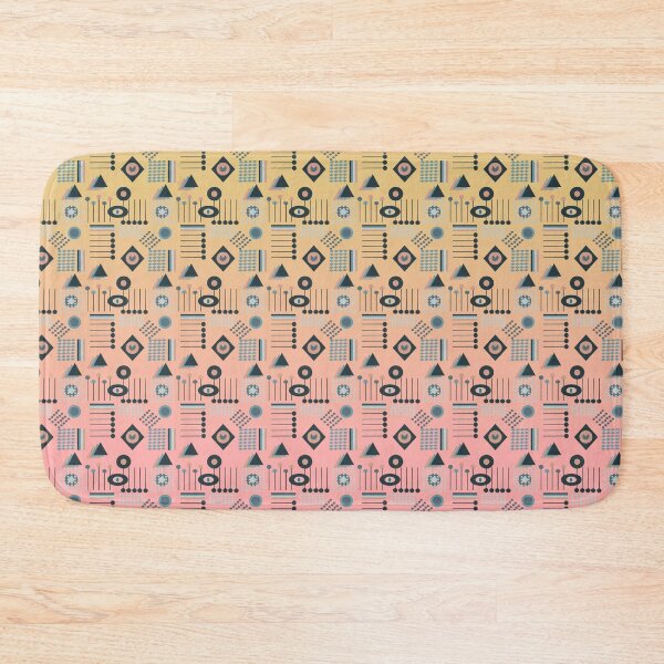 Item preview, Abstract Geometric Pattern on the Yellow and Pink Gradient Background designed and sold by IraNiva.