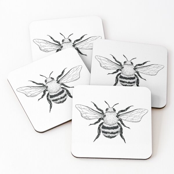 Item preview, bee - black - for light items designed and sold by buchananmab.