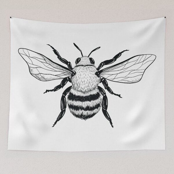 Item preview, bee - black - for light items designed and sold by buchananmab.
