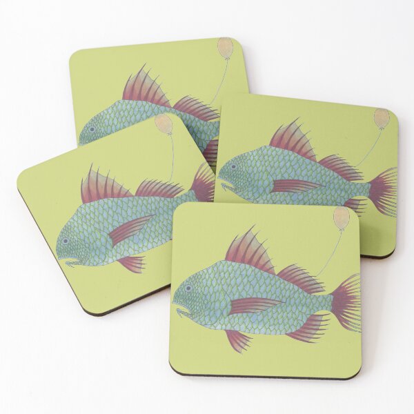 Item preview, Orange-Finned Fish with Yellow Balloon  designed and sold by KakiDimock.