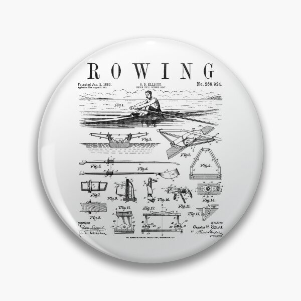 Item preview, Rowing Sport Rower Sculling Single Scull Boat Vintage Patent designed and sold by GrandeDuc.