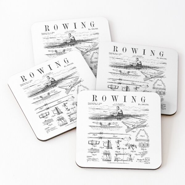 Item preview, Rowing Sport Rower Sculling Single Scull Boat Vintage Patent designed and sold by GrandeDuc.
