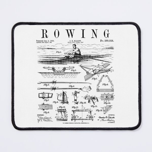 Item preview, Rowing Sport Rower Sculling Single Scull Boat Vintage Patent designed and sold by GrandeDuc.