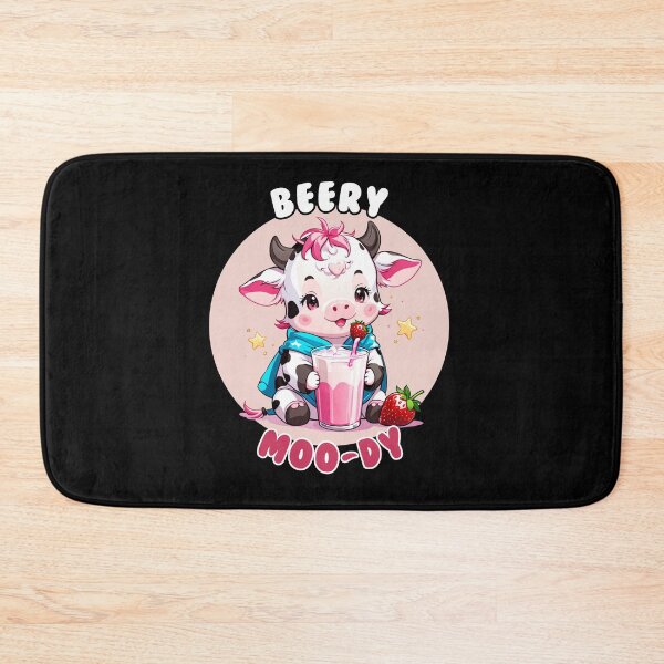 Item preview, Small Strawberry Cow - Berry Moo-dy Strawberry Milk Pink Cow designed and sold by bsrishika.
