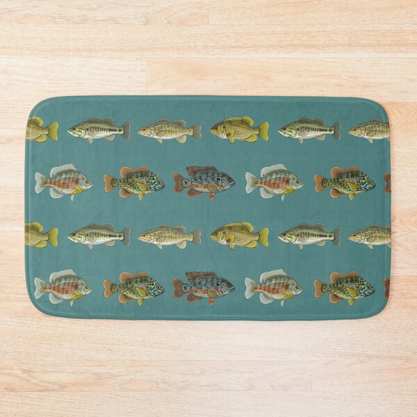 Item preview, Bass and Sunfish Pattern (Blue Background) designed and sold by Marathon-Rana.