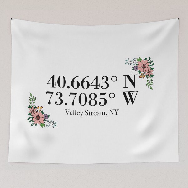 Item preview, Valley Stream, NY Coordinates designed and sold by mynameisliana.