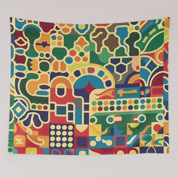 Artikelvorschau, Geometrisches Muster, bunte Mosaikfliesen, nahtloses Muster, Design, Malerei, 3D-Kunst entworfen und verkauft von Charlygood.