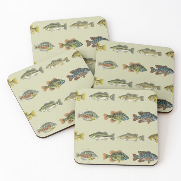 Item preview, Bass and Sunfish Pattern (Sand Background) designed and sold by Marathon-Rana.