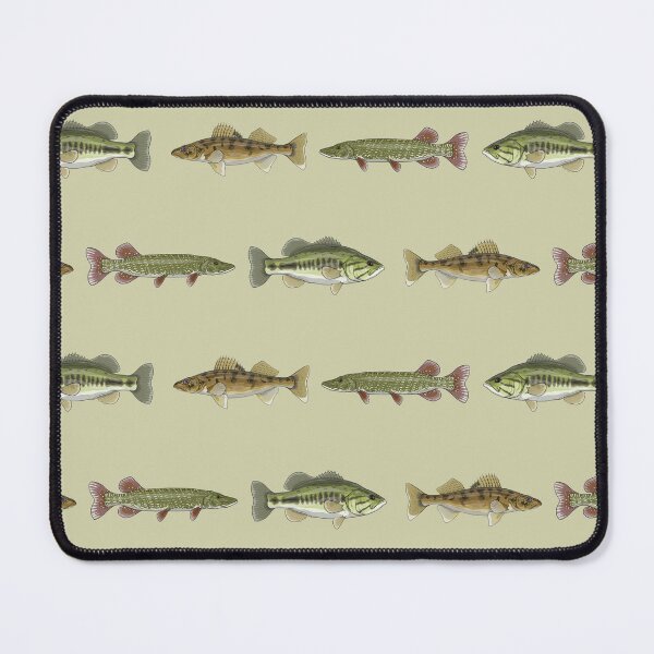 Item preview, Freshwater Sportsfish Pattern (Sand Background) designed and sold by Marathon-Rana.