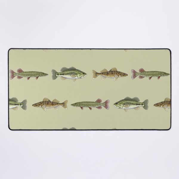 Item preview, Freshwater Sportsfish Pattern (Sand Background) designed and sold by Marathon-Rana.