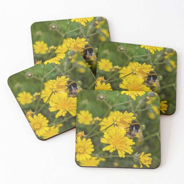 Item preview, Bee collecting pollen on a yellow flower  designed and sold by GingaDesigns.