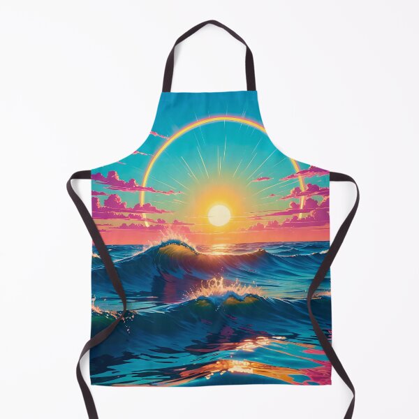 Item preview, Setting Sun Over A Blue Ocean In Vibrant Colours designed and sold by Ink Art Design.