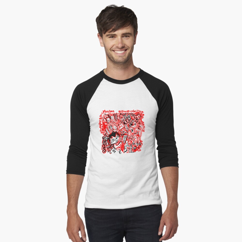 Vista previa del artículo con la obra «Camiseta ¾ estilo béisbol», diseñado y vendido por lutxana.