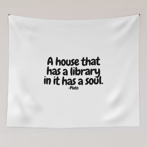 Item preview, A house that has a library in it has a soul.  designed and sold by CharmStudio.